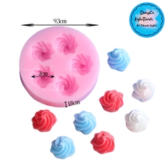 Khuôn Silicon - Đuôi Hoa Thị - Sò Xoắn N4 5c - 2cm