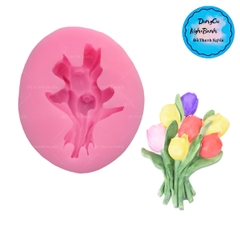 Khuôn Silicon - Hoa Tulip - SL95 - Chùm Hoa Tulip 6.8cm