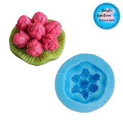 Khuôn Silicon - Hoa Sen Nụ - Búp Sen Kèm Lá 4.7cm 7c