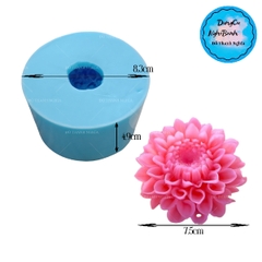 Khuôn Silicon - Hoa Thược Dược - 7.5cm  - Nhụy Xòe