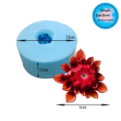 Khuôn Silicon - Hoa Thược Dược - 6cm Nhụy Xòe