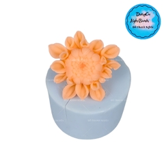Khuôn Silicon - Hoa Thược Dược - 6cm Nhụy Xòe