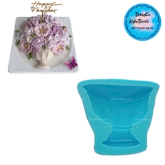 Khuôn Silicon - Bình Hoa - Hoa Văn 10cm