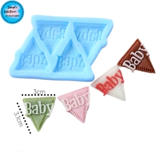Khuôn Silicon - Chữ Cái  - Chữ Cái Baby Tam Giác 3.1cm