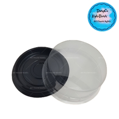 Hộp Nhựa - Tròn H12 - 14cm Cao 5cm - Đế Đen
