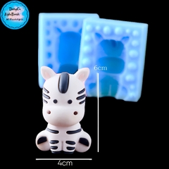 Khuôn Silicon - Động Vật - Con Ngựa Vằn 2 Mảnh 6cm