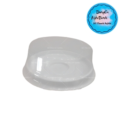 Hộp Nhựa - Tròn H12 - 14cm Cao 5cm - Đế Trắng