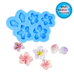 Khuôn Silicon - Hoa Mai Đào Nằm - Hoa Mai Bay 6c