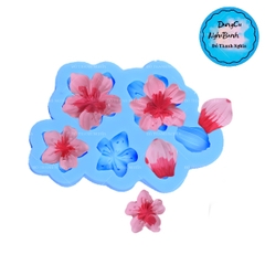 Khuôn Silicon - Hoa Mai Đào Nằm - Hoa Mai Bay 6c