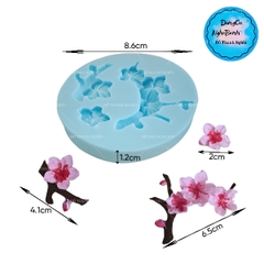 Khuôn Silicon - Hoa Mai Đào Nằm - 6.5cm - Cành Cây - 2c
