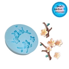 Khuôn Silicon - Hoa Mai Đào Nằm - 6.5cm - Cành Cây - 2c