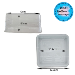 Hộp Nhựa - Vuông JHL12 - 12x12cm Cao 5cm - Đế Trắng