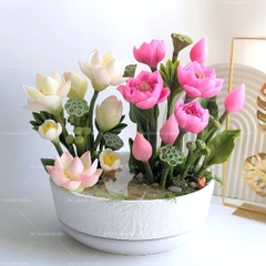 Khuôn Silicon - Combo Set 6 Hoa Sen Nở