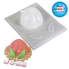 Vĩ Nhựa PP - Trái Đào - YB352 - 1c - Trái Đào 15cm kèm Lá