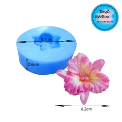 Khuôn Silicon - Hoa Lan Nằm - Lan Kèm Lá 6.2cm