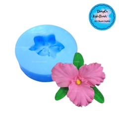 Khuôn Silicon - Hoa Lan Nằm - Lan Kèm Lá 6.2cm