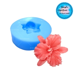 Khuôn Silicon - Hoa Lan Nằm - Lan Kèm Lá 6.2cm
