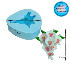 Khuôn Silicon - Hoa Lan Chùm Kèm Lá W2