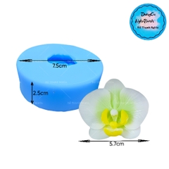 Khuôn Silicon - Hoa Lan Nằm - 5.7cm - HỒNG