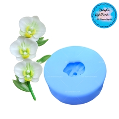 Khuôn Silicon - Hoa Lan Nằm - 5.7cm - HỒNG