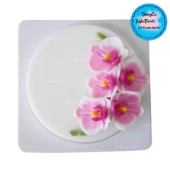 Khuôn Silicon - Hoa Lan Nằm - 5.7cm - HỒNG