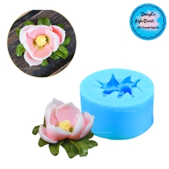 Khuôn Silicon - Hoa Lan - 5cm - Nhô Kèm Lá