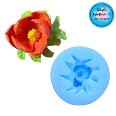 Khuôn Silicon - Hoa Lan - 5cm - Nhô Kèm Lá