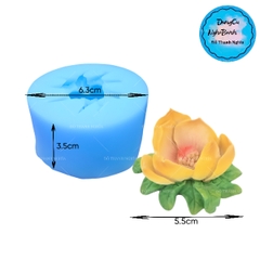 Khuôn Silicon - Hoa Lan - 5cm - Nhô Kèm Lá