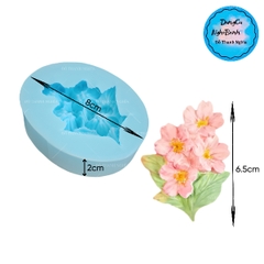 Khuôn Silicon - Hoa Mai Đào - Chùm Mai Kèm Lá