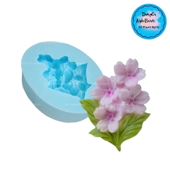 Khuôn Silicon - Hoa Mai Đào - Chùm Mai Kèm Lá