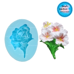 Khuôn Silicon - Hoa Mai Đào - Chùm 4 Mai Kèm Lá