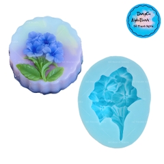 Khuôn Silicon - Hoa Mai Đào - Chùm 4 Mai Kèm Lá