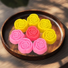 [10 cup] Khuôn Silicon - Cup Set 5cm - M64 Hoa Hồng