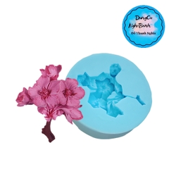 Khuôn Silicon - Hoa Mai Đào - 6cm Chùm Mai Cành