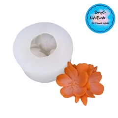 Khuôn Silicon - Hoa Mai Đào - 6.5cm - Chùm Kèm Lá