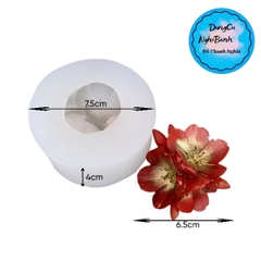 Khuôn Silicon - Hoa Mai Đào - 6.5cm - Chùm Kèm Lá