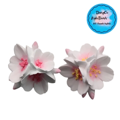Khuôn Silicon - Hoa Mai Đào - 6.5cm - Chùm Kèm Lá