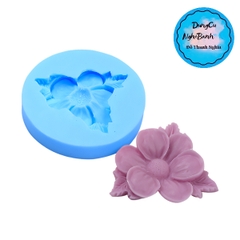 Khuôn Silicon - Hoa Mai Đào - 5cm - 6 Cánh Kèm Lá