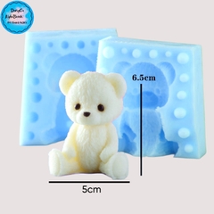 Khuôn Silicon - Động Vật - Gấu Ngồi 2 Mảnh 6.5cm