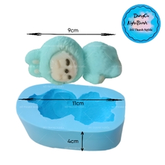 Khuôn Silicon - Labubu Nằm Nghiêng 9cm