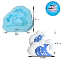 Khuôn Silicon - Ngọn Núi - Sóng Biển 4.7cm