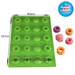 Khuôn Silicon - Donut - Xoắn 3cm 20c