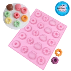 Khuôn Silicon - Donut - Xoắn 3cm 20c