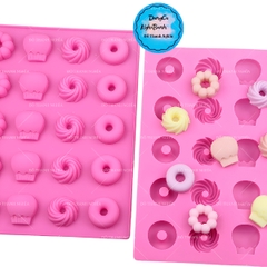 Khuôn Silicon - Donut - Xoắn 3cm 20c