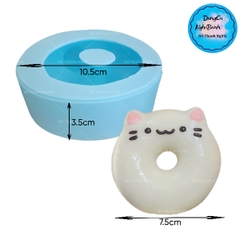 Khuôn Silicon - Mèo Kitty - Khúc Bạch Donut Mèo 7.5cm
