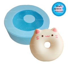 Khuôn Silicon - Mèo Kitty - Khúc Bạch Donut Mèo 7.5cm