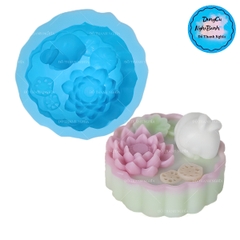 Khuôn Silicon - Động Vật - Con Thỏ Hoa Sen A