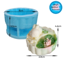 Khuôn Silicon - Động Vật - Con Thỏ Hoa Sen B