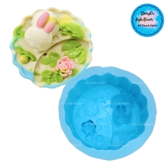 Khuôn Silicon - Động Vật - Con Thỏ Hoa Sen B