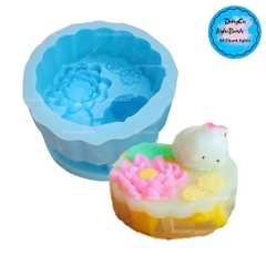 Khuôn Silicon - Động Vật - Con Thỏ Hoa Sen A